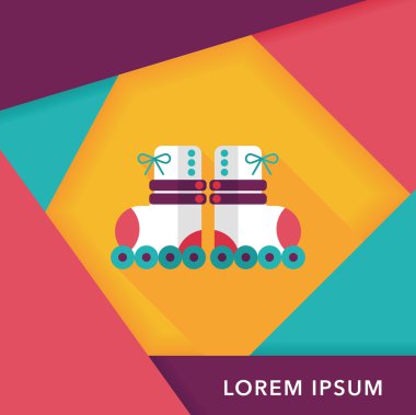 Uzun Gölge, eps10 ile paten düz simgesi