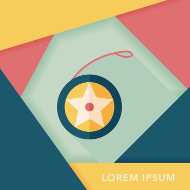 Yo yo simgesi ile uzun gölge, eps 10 daire