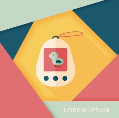 Uzun Gölge, eps 10 cep pet düz simgesiyle