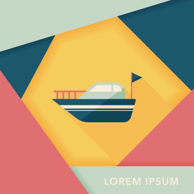 Uzun Gölge, eps10 ile yat düz simgesi