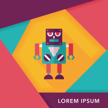 Uzun Gölge, eps10 robot düz simgesiyle