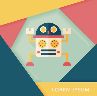 Uzun Gölge, eps10 robot düz simgesiyle