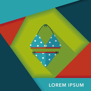 Yüzme uygun uzun gölge, eps10 ile düz simgesi