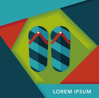 Uzun Gölge, eps10 ile flip flop düz simgesi