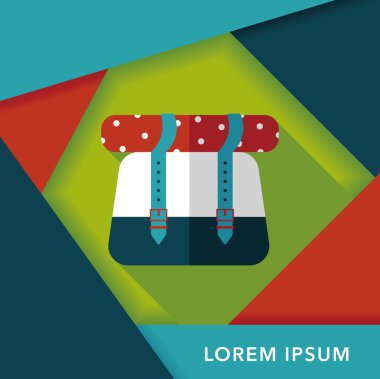 Uzun Gölge, eps10 ile düz kutsal kişilerin resmi sırt çantası