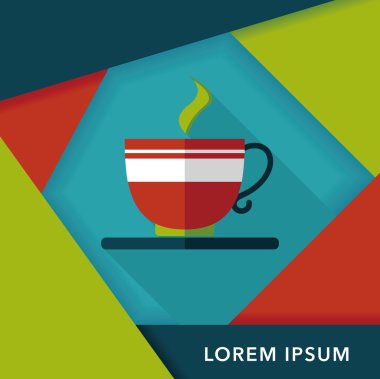 Uzun Gölge, eps10 ile kahve düz simgesi