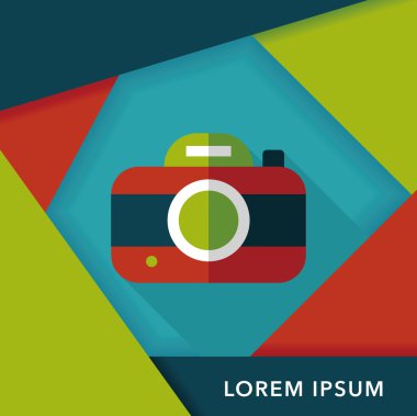 Uzun Gölge, eps10 ile kamera düz simgesi