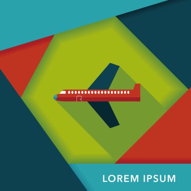 Uzun Gölge, eps10 ile uçak düz simgesi