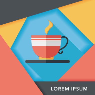 Uzun Gölge, eps10 ile kahve düz simgesi