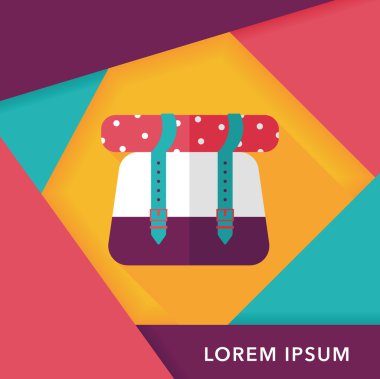 Uzun Gölge, eps10 ile düz kutsal kişilerin resmi sırt çantası