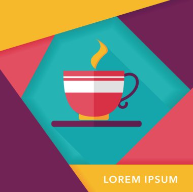 Uzun Gölge, eps10 ile kahve düz simgesi