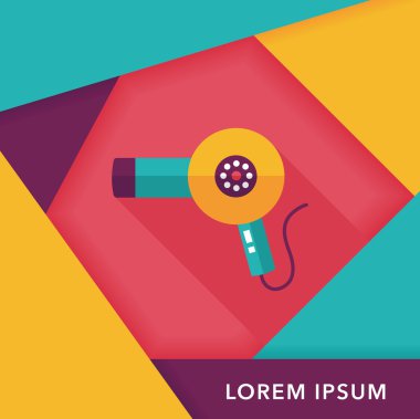 Uzun Gölge, eps10 saç kurutma makinesi düz simgesiyle