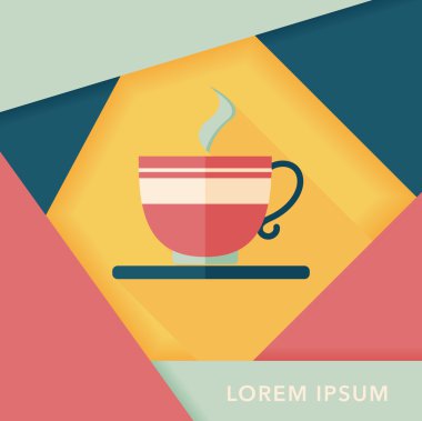 Uzun Gölge, eps10 ile kahve düz simgesi