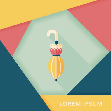 şemsiye uzun gölge, eps10 düz simgesiyle