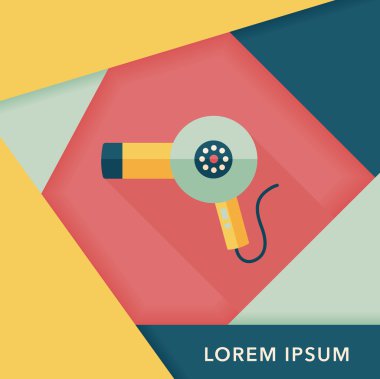Uzun Gölge, eps10 saç kurutma makinesi düz simgesiyle