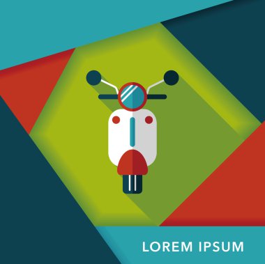 Uzun Gölge, eps10 ile ulaşım scooter düz simgesi