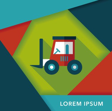 Kamyon uzun gölge, eps10 düz simgesiyle taşıma ulaşım