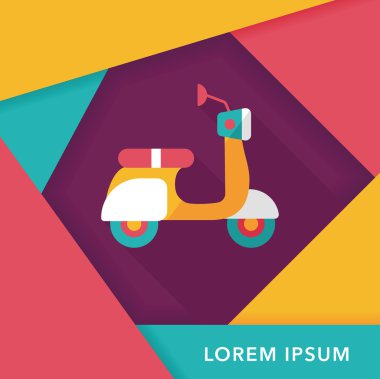 Uzun Gölge, eps10 ile ulaşım scooter düz simgesi