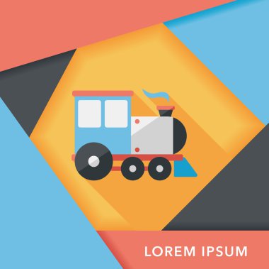 Uzun Gölge, eps10 ile ulaşım tren yassı simgesi