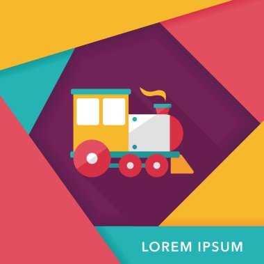 Uzun Gölge, eps10 ile ulaşım tren yassı simgesi