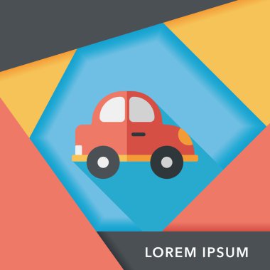 Uzun Gölge, eps10 ile ulaşım araba düz simgesi