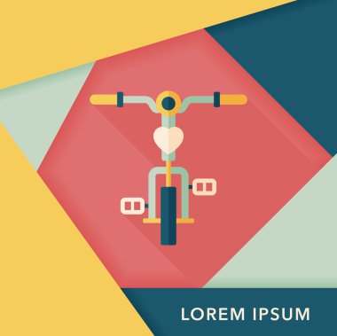 Uzun Gölge, eps10 ile ulaşım Bisiklet düz simgesi