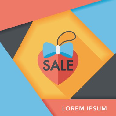 Uzun Gölge, eps10 ile Sevgililer Günü Satılık düz simgesi