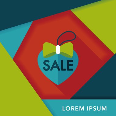 Uzun Gölge, eps10 ile Sevgililer Günü Satılık düz simgesi