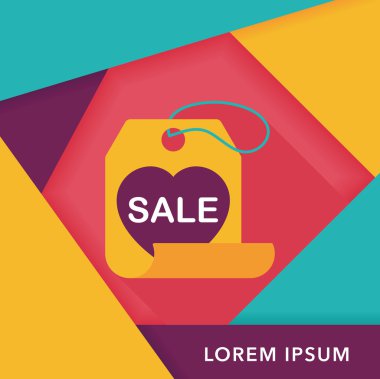 Uzun Gölge, eps10 ile Sevgililer Günü Satılık düz simgesi