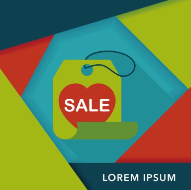 Uzun Gölge, eps10 ile Sevgililer Günü Satılık düz simgesi