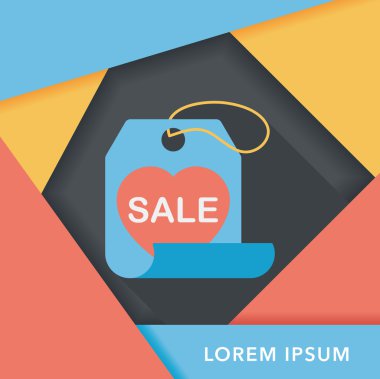 Uzun Gölge, eps10 ile Sevgililer Günü Satılık düz simgesi