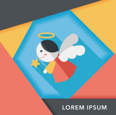 Angel uzun gölge, eps 10 düz simgesi