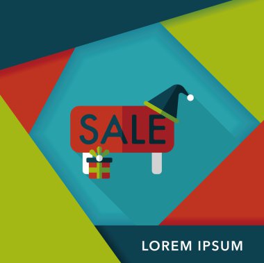 Uzun Gölge, eps10 ile Noel satış düz simgesi