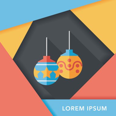 Uzun Gölge, eps10 ile Noel top düz simgesi