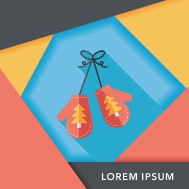 Uzun Gölge, eps10 ile eldiven düz simgesi