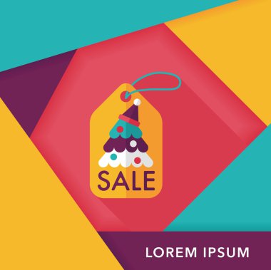 Uzun Gölge, eps10 ile Noel satış düz simgesi