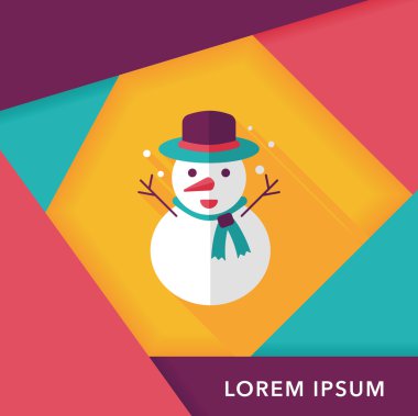 kardan adam düz simgesi ile uzun gölge, eps10