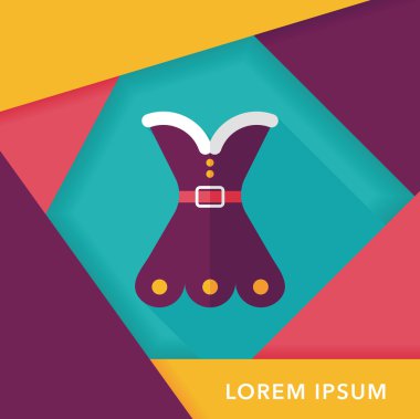 Noel elbise uzun gölge, eps10 düz simgesiyle