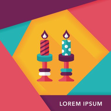 Christmas mum uzun gölge, eps10 düz simgesiyle