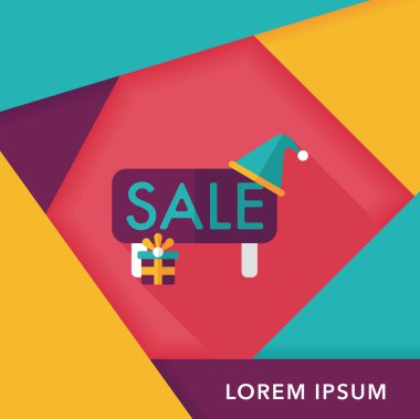 Uzun Gölge, eps10 ile Noel satış düz simgesi