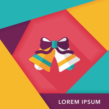 Uzun Gölge, eps10 ile düğün çanı düz simgesi