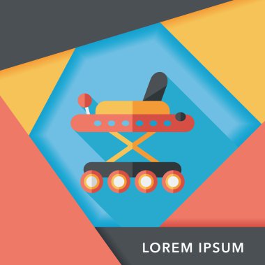 bebeğim walker düz simgesi ile uzun gölge, eps10