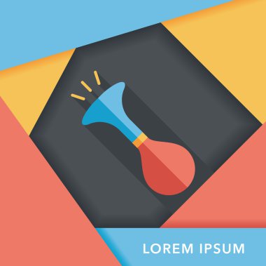 Uzun Gölge, eps10 ile parti boynuz düz simgesi