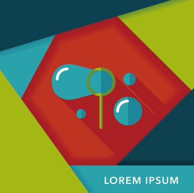 Uzun Gölge, eps10 ile baloncuklar düz simgesi