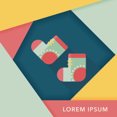 çorap uzun gölge, eps 10 düz simgesi