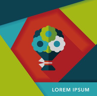 buket uzun gölge, eps10 düz simgesi