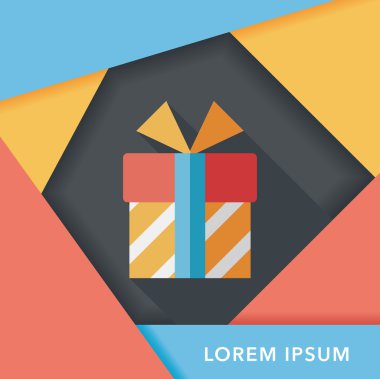 Uzun Gölge, eps10 hediye düz simgesi