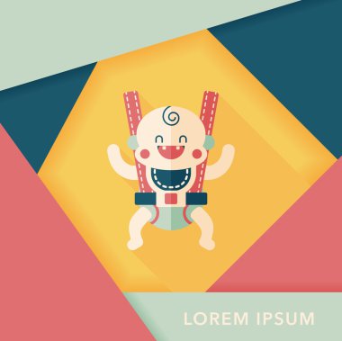 Bebek uzun gölge, eps10 düz simgesiyle