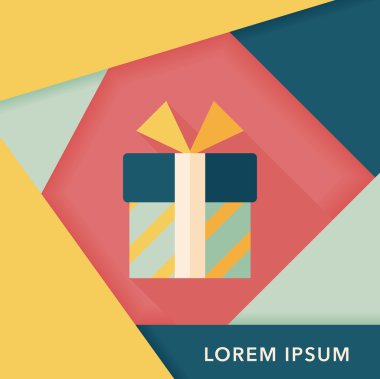 Uzun Gölge, eps10 hediye düz simgesi