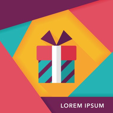 Uzun Gölge, eps10 hediye düz simgesi